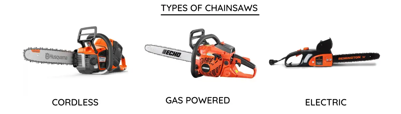 Types of chainsaws